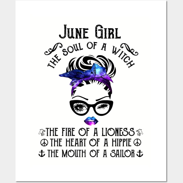 June Girl The Soul Of A Witch The Fire Of Lioness Wall Art by louismcfarland